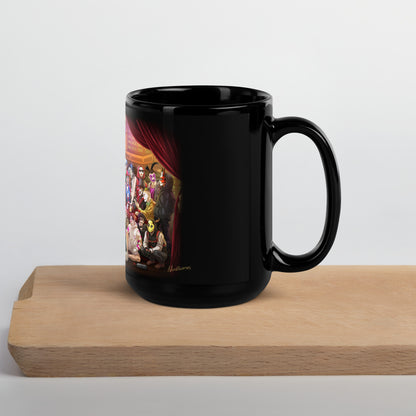 Black Glossy Mug - Clown Meeting