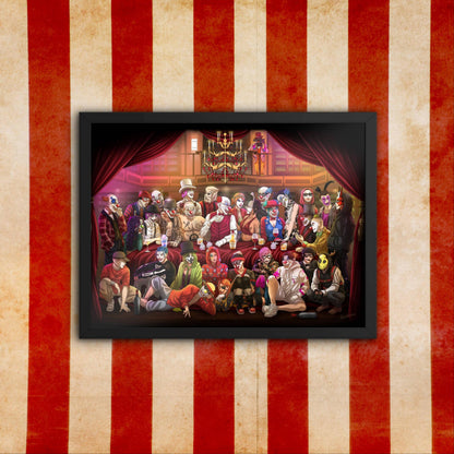 Black Framed, Matte Poster - Clown Meeting