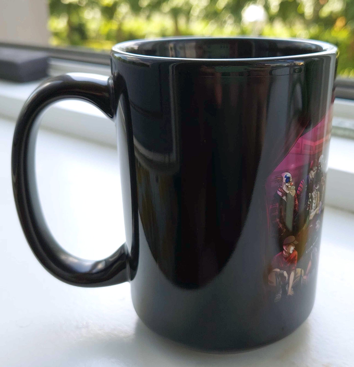 Black Glossy Mug - Clown Meeting