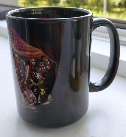 Black Glossy Mug - Clown Meeting