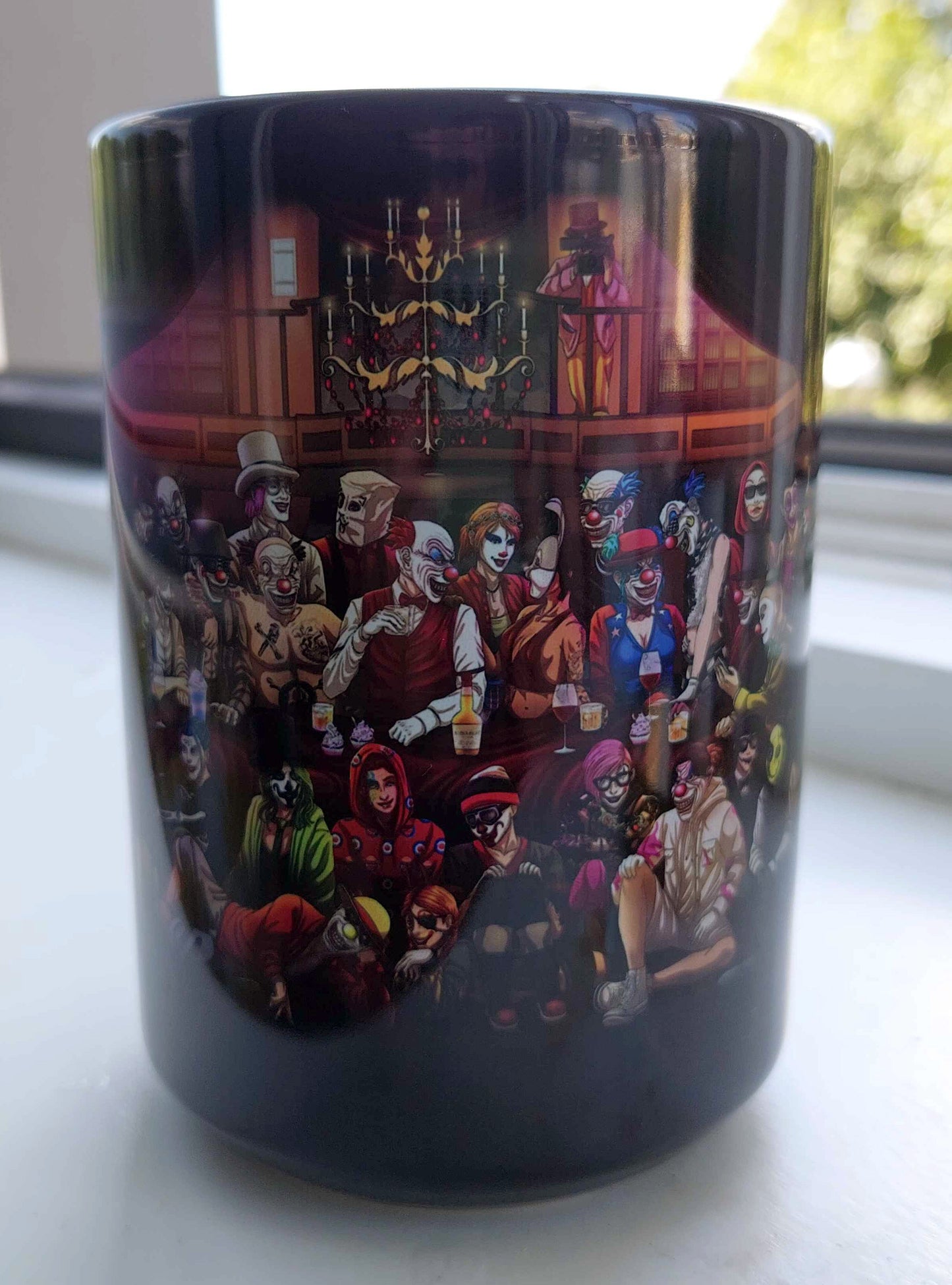 Black Glossy Mug - Clown Meeting